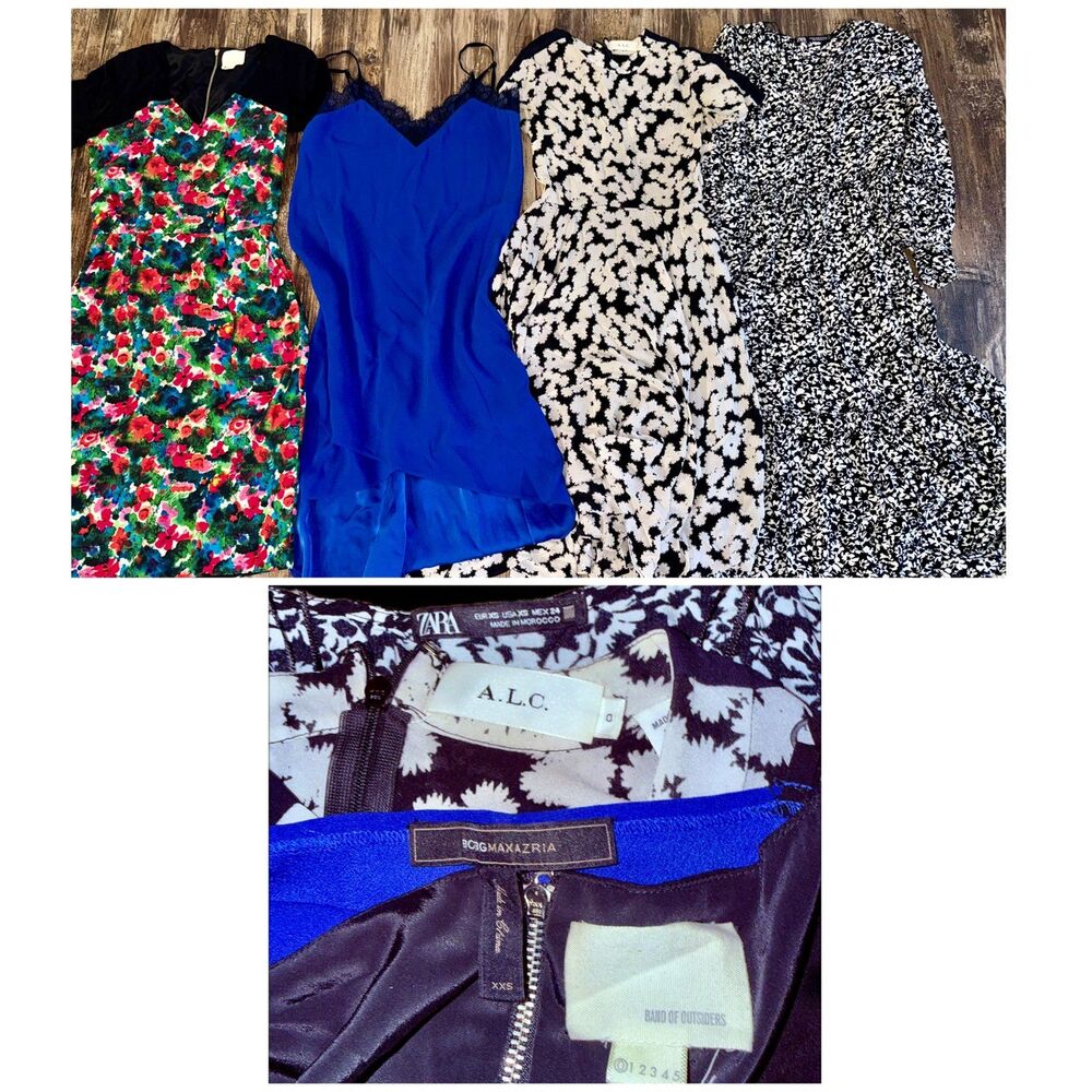 Designer Dress Lot: A.L.C., Band of Outsiders, BCBG, Zara silk 0 XS